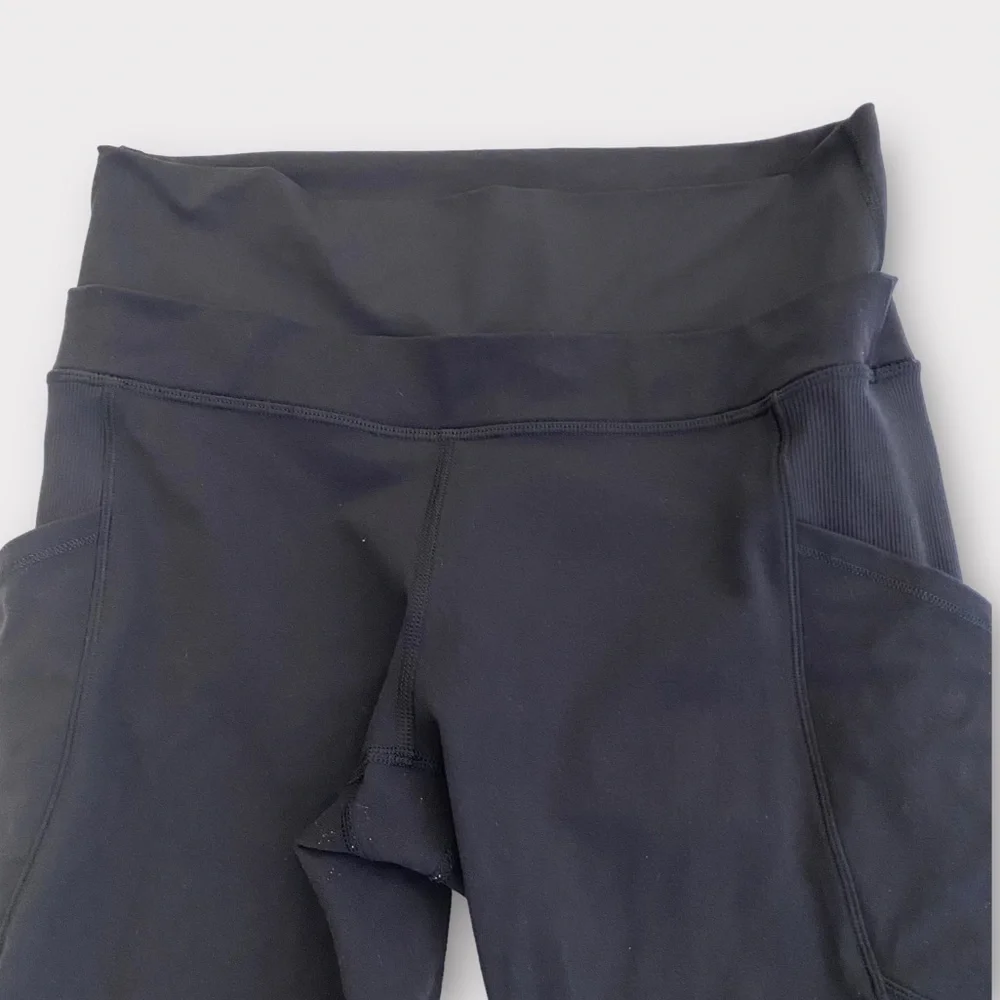 Lululemon Women’s Leggings High Waisted Ribbed Side Pockets Yoga Pilates Gym